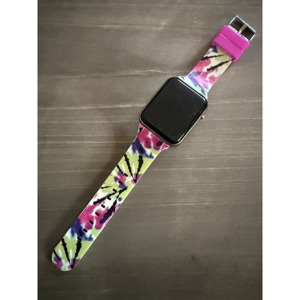 Justice Unisex Tween Smart Watch Tie-Dye Silicone Strap JSE4196WM Accutime